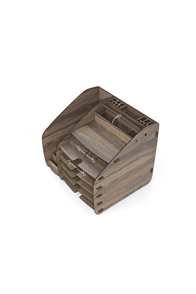 Home Canvas HC Home Canvas Cosmo Organizer - Walnut, X-Large