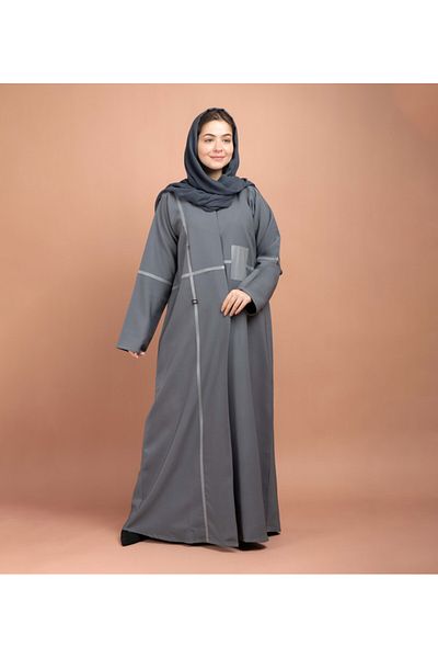 IKKXA Modern Emirati Abstract Abaya AIK5050