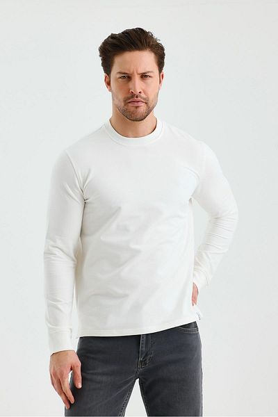 İmza Φούτερ Light Cream Crew Neck 1013245152