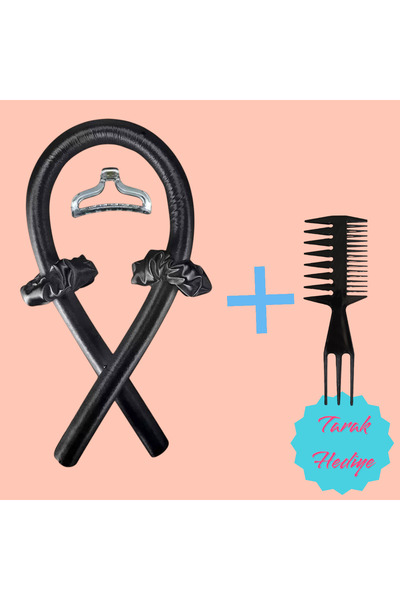 Croc Kit de coafat fără căldură Set de ondulatori de păr cu cârnați din satin