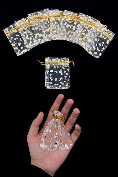 ZEYMERADE Gold Minik Kese, Kına Düğün Nikah Nişan Hediye Çerez Altın Takı, Pu...