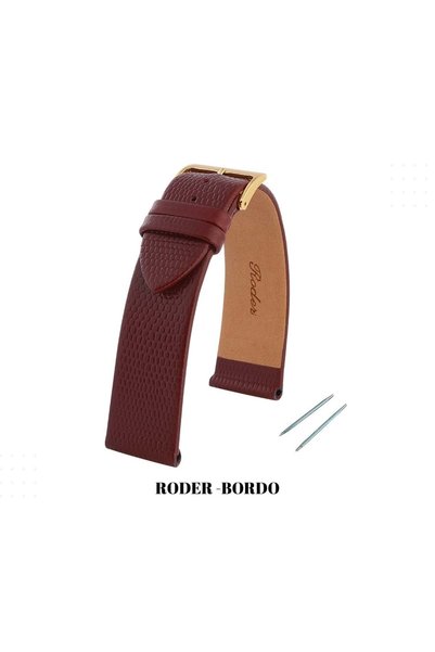 RODER حزام جلد R4157 - أحمر كلاريت - 14 ملم