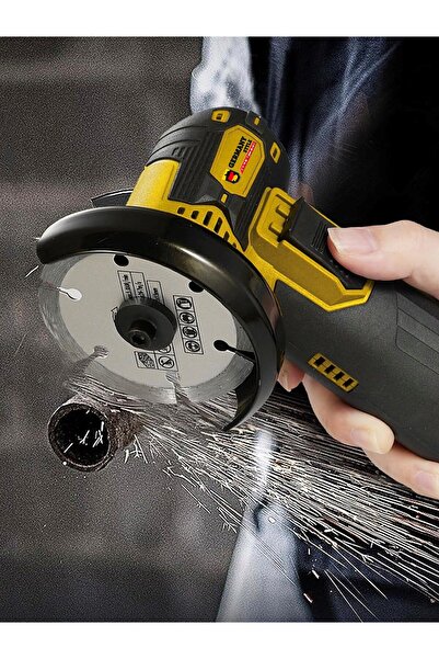 Germany Style Alman-MS365 Çift Akülü Açılı Şarjlı Avuç Taşlama Demir Kesme 75mm