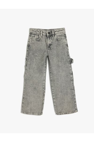 Koton Jeans Wide Leg Pocket Cotton - Wide Leg Jean