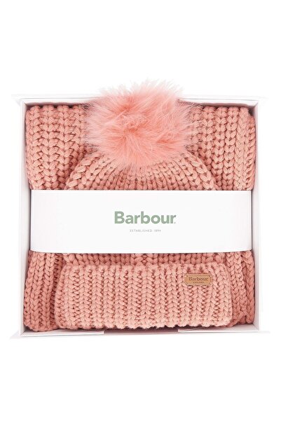 Barbour Saltburn Bere & Atkı Seti Pı35 Pink