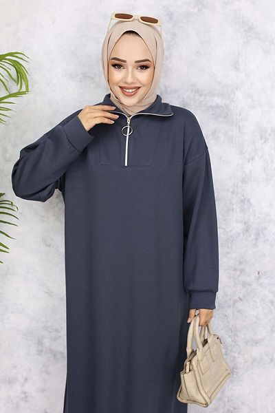 benguen Rochie de bază Hijab - Antracit 2333