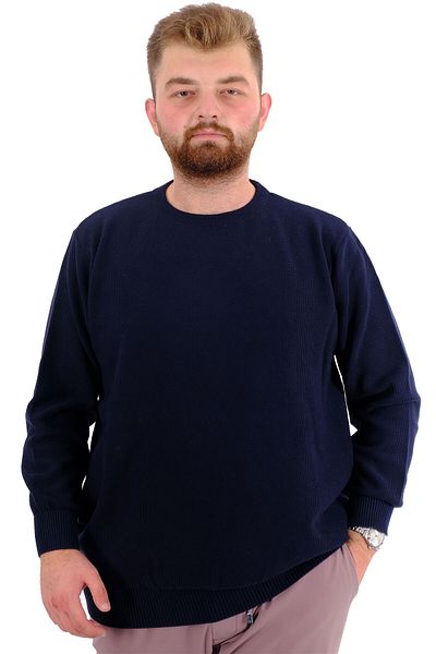 Modexl Dark blue Men Plus Size Sweaters Styles Prices Trendyol