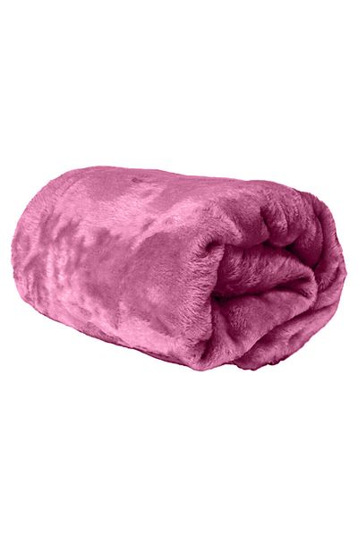 Hotel Linen Klub Single- Flannel Micro-Fleece Throw Blanket, 150 x 200cm, Rose Pink