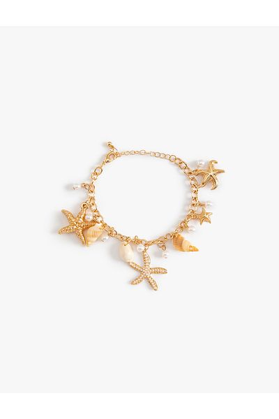 Koton Chain Bracelet with Seashell Detailed Dangle