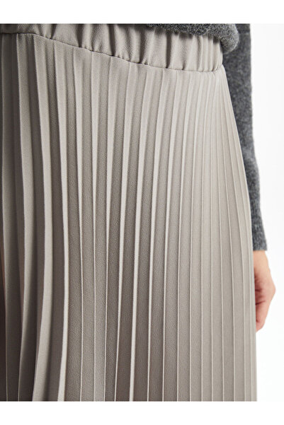 LC Waikiki Lcwk női derék cipzáras tömör rakott szoknya