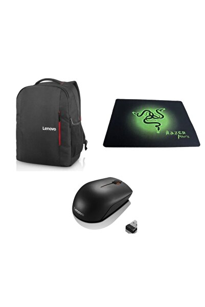 LENOVO 300 Gx30k79401 B515 Gx40q75215 Siyah Sırt Çantası Mousepad Set