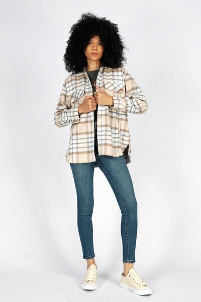 Lee Cooper Γυναικείο πουκάμισο μπεζ-μαύρισμα υφαντό της μάρκας Lays