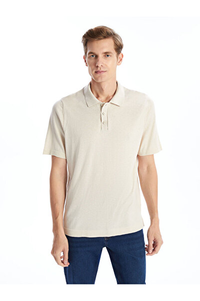 LC Waikiki Ανδρικό μπλουζάκι με κοντό μανίκι LCWAIKIKI Classic Beige Polo