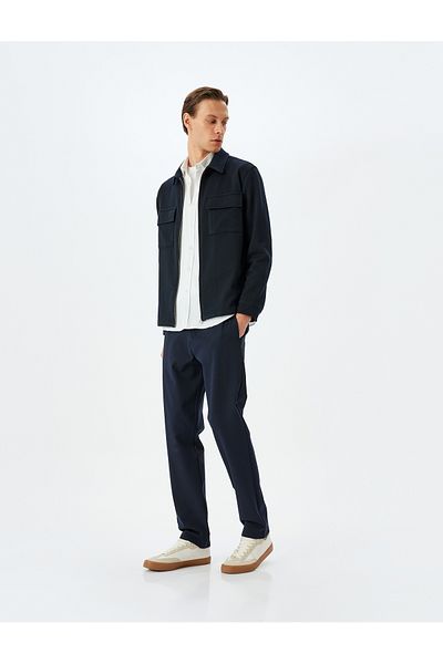 Koton Straight Fit Viscose Blended Pocket Detailed Buttoned Fabric Trousers