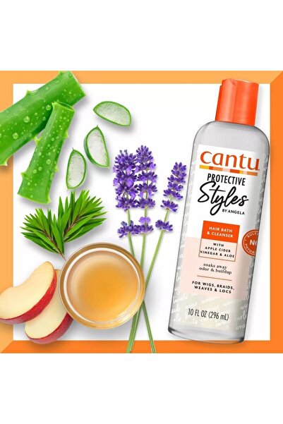 Cantu Angela Koruyucu Stiller Peruk, Örgülü, Rasta, Postiş, Kıvırcık Saç Temizleyici Ve Arındırıcı 296 ml