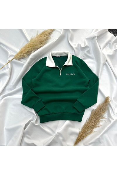 MODARİCH Φούτερ με στάμπα Brooklyn Green Polo Neck