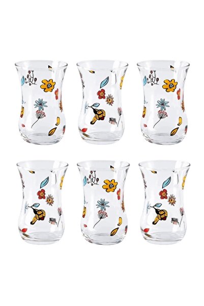 Anason İşleri مجموعة أكواب الشاي المتوسطة لحديقة الشاي سعة 90 سم مكعب مكونة من 6 قطع