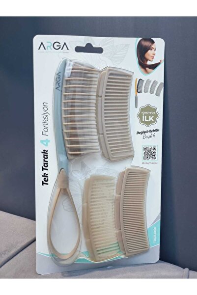 Lider MAGNESİA Functional Comb with 4 Heads - Replaceable Handle Circle