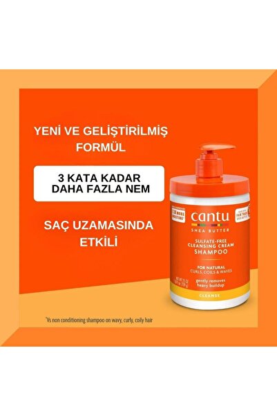 Cantu Shea Yağlı Kıvırcık Ve Dalgalı Saçlar Için Sülfat Içermeyen Temizleyici Krem Şampuan 709 gr
