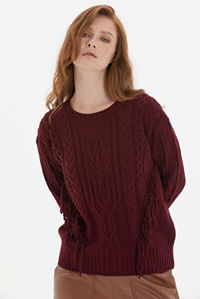 Two Mail Бордова блуза - з шнурівкою