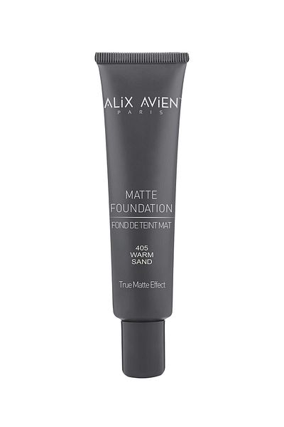 Alix Avien Matte Foundation 405 Warm Sand - حصيرة طبيعية، مع فيتامين E، تدوم طويلاً