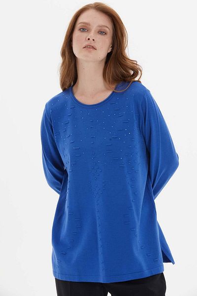 Two Mail Saks Color Stacking Patterned Blouse