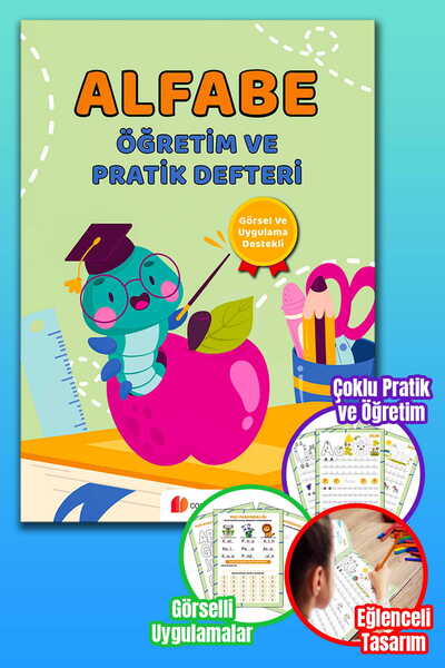 Copyrite Alfabe Öğretim ve Pratik Defteri |Büyük Boy| Ana Sınıfı, 1. Sınıf | Okuma, Yazma ,Öğretimi Defteri
