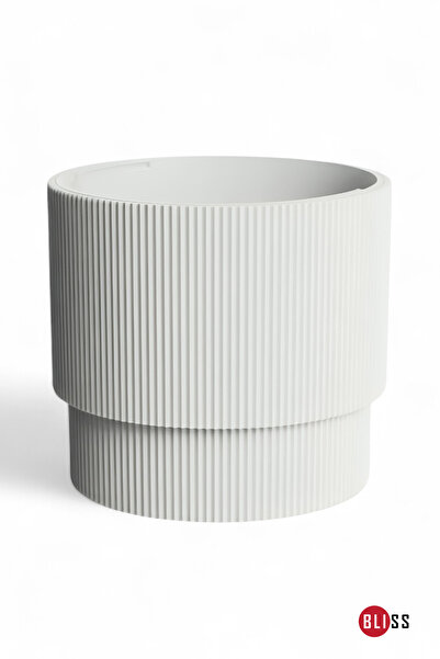 Bliss Vega Model Dekoratif Vazo Beyaz Çok Amaçlı Modern Saksı & Saksılık & Şemsiyelik 36.6cm - 33lt