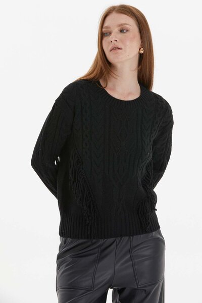 Two Mail Чорна блузка - з шнурівкою