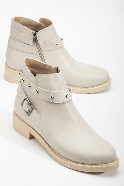 Tonny Black Γυναικείες Skin Skin Thermo Sole πόρπη με φερμουάρ στο πλάι Κοντές μπότες με τακούνι