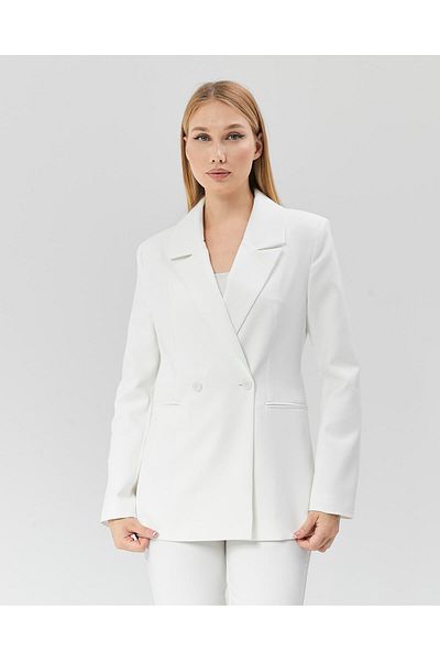 Appleline White Vintage Women's Blazer Jacket
