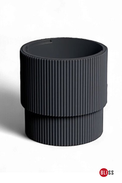 Bliss Vega Model Dekoratif Vazo Siyah Çok Amaçlı Modern Saksı & Saksılık & Şemsiyelik 36.6cm 33lt