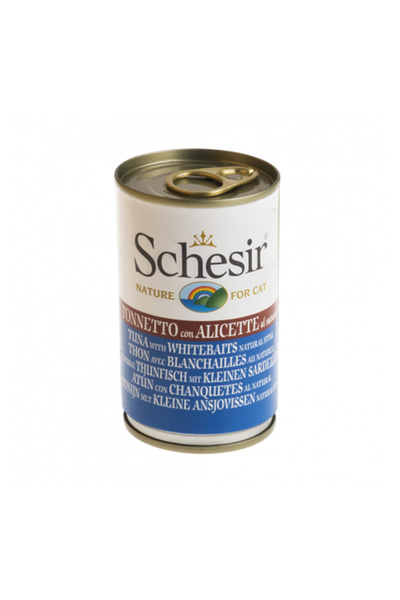 Schesir Ton Balıklı Whitebaits Natural Style Konserve Kedi Maması - 140 gr