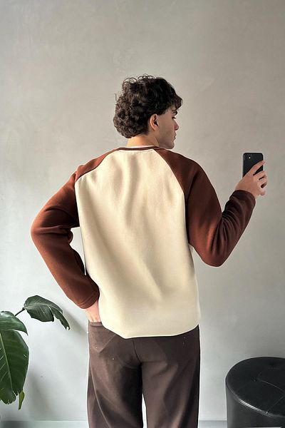 Flaw Wear Forget the Future Beige Raglan Sleeve Sweatshirt