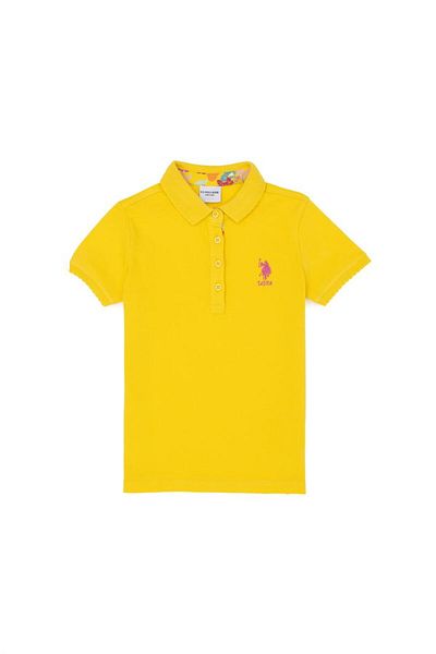 U.S. Polo Assn. Κοριτσίστικο κίτρινο μπλουζάκι Basic 1596323