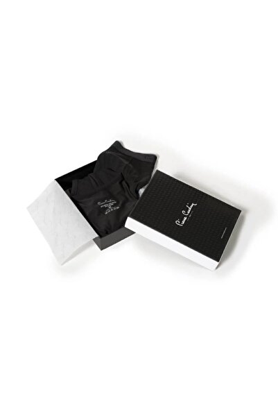 Pierre Cardin Siyah Erkek Çeyizlik Likralı Modal Pamuklu Atlet & Boxer Seti Q1.U.4O.K0.K.A.P.C