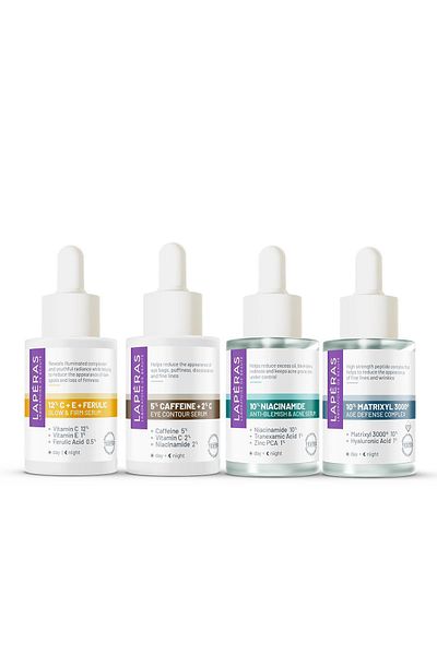 LAPERAS Brightening Spot, Acne and Anti-Wrinkle 4-Piece Skin Care Serum Set