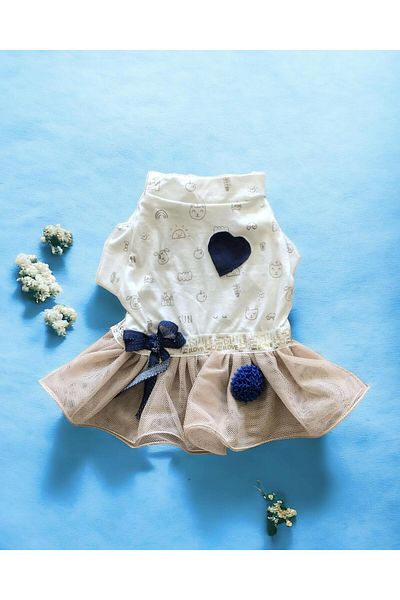Kemique Cat Dress - Cat Creamy Navy, Tutu, X-Large (4-5 kg)