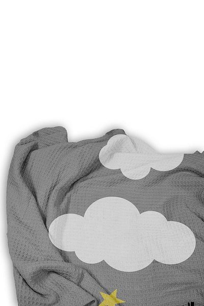 Bebişim Halı Cute Lion Single Pique Background Curtain