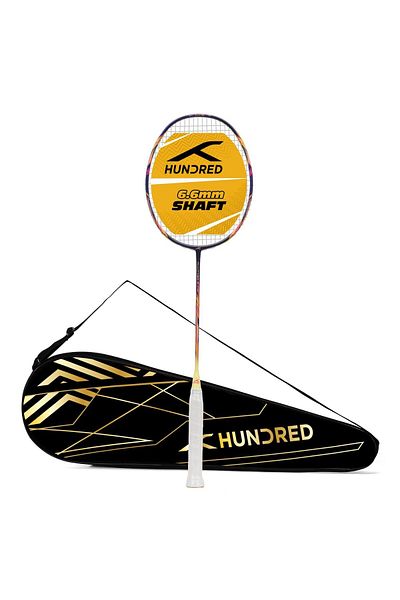 Hundred Flutter S Ctrl Carbon Fibre Badminton Racket | Navy/lime | 80g | 32lbs Tension