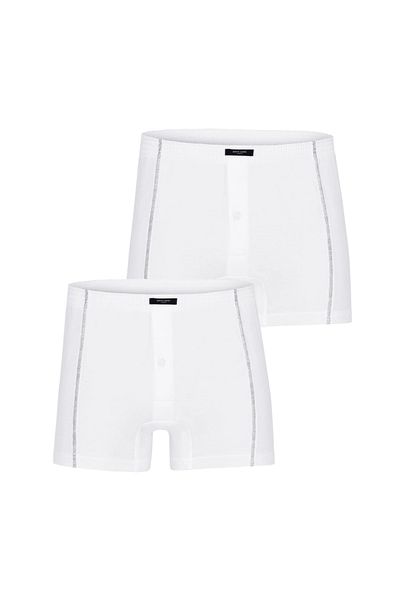 Pierre Cardin Ανδρικό Classic White Boxer - Σετ 2 100% βαμβάκι με κουμπιά Q4.U.0O.K5.K.A.P.C