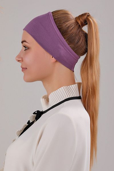 Melodi Scarf Purple Hijab Seamless Silicone Non-Slip Women's Sports Bandana
