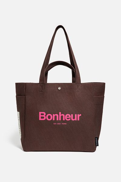 Bonheur N ° 4 Canvas Bag- Cherry Brownie