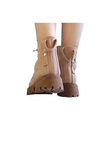 Zera kahve süet hakiki deri kadın bot