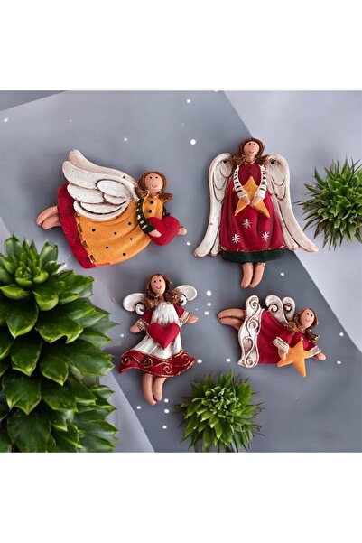 NurMood Art Decoration 4’lü Melek ağaç süsü set