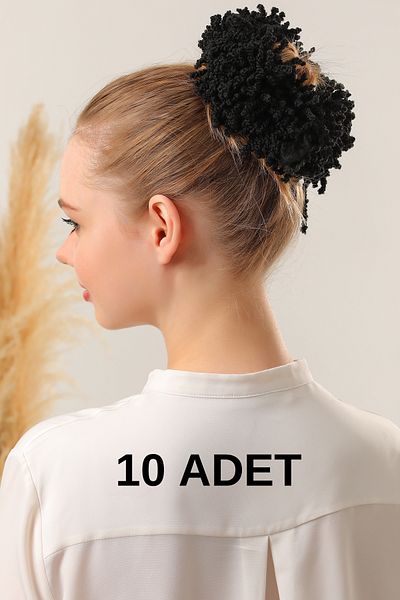 Melodi Scarf Hijab 10-Piece Black Slim Bun Buckle - Scarf and Tangle