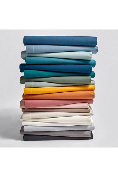 Maki Home Maki, bumbac, albastru deschis, 160x240, cearșaf plat fără elastic, potrivit pentru paturi de o persoană