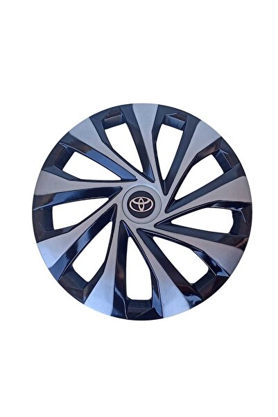 Gülcan Auto Toyota Avensis/Corolla/Yaris16 inç JANT KAPAĞI SETİ-YıldızGri&Siyah
