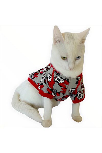 Kemique Red Mickey Thin Cat Jacket Cat Outfit Cat Dress Cat Fashion
