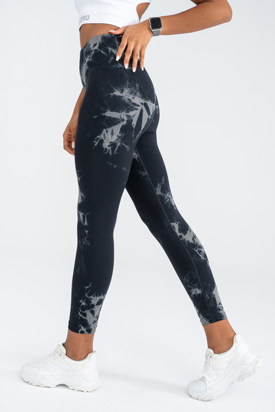 gymxprofit Super elastické push-up legíny s detailním batikovaným vzorem